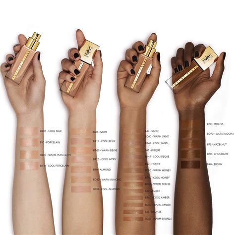 ysl le teint touche eclat foundation swatches|YSL touche eclat concealer shades.